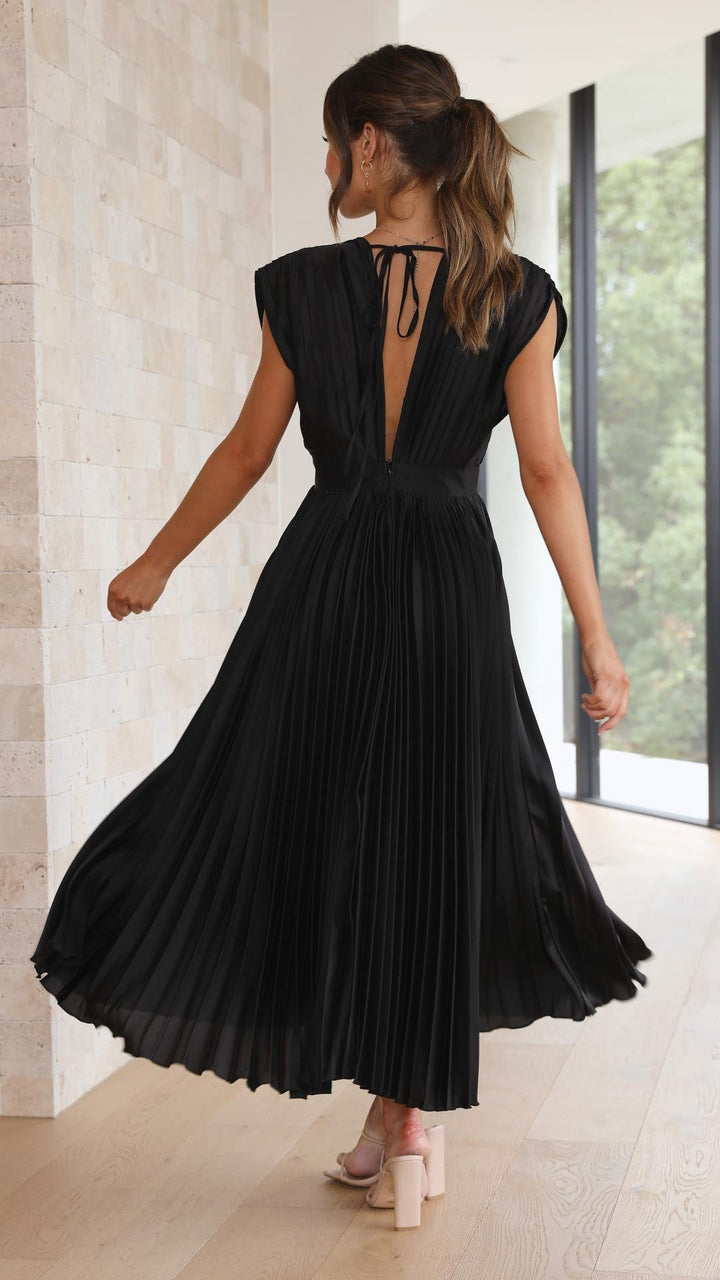 Alexis Elegant Pleated Dress - Elena Harper