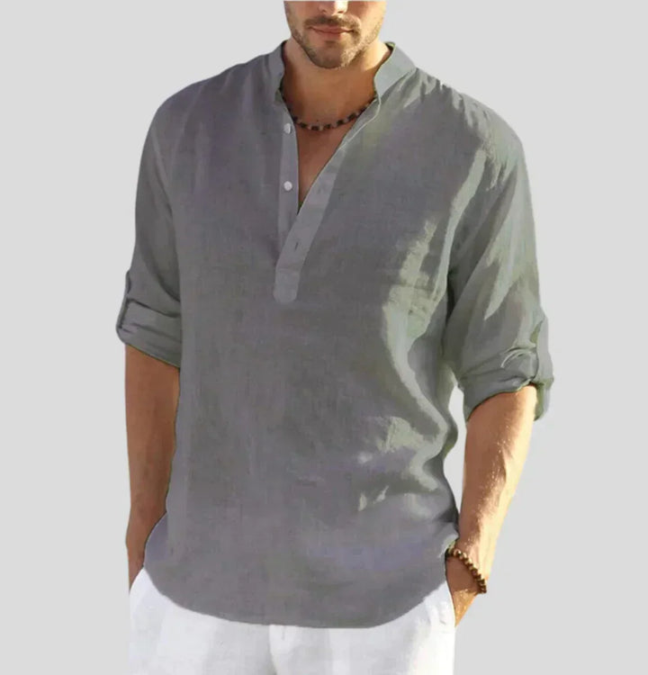 Men's Elegant Versatile Button-Up Shirt