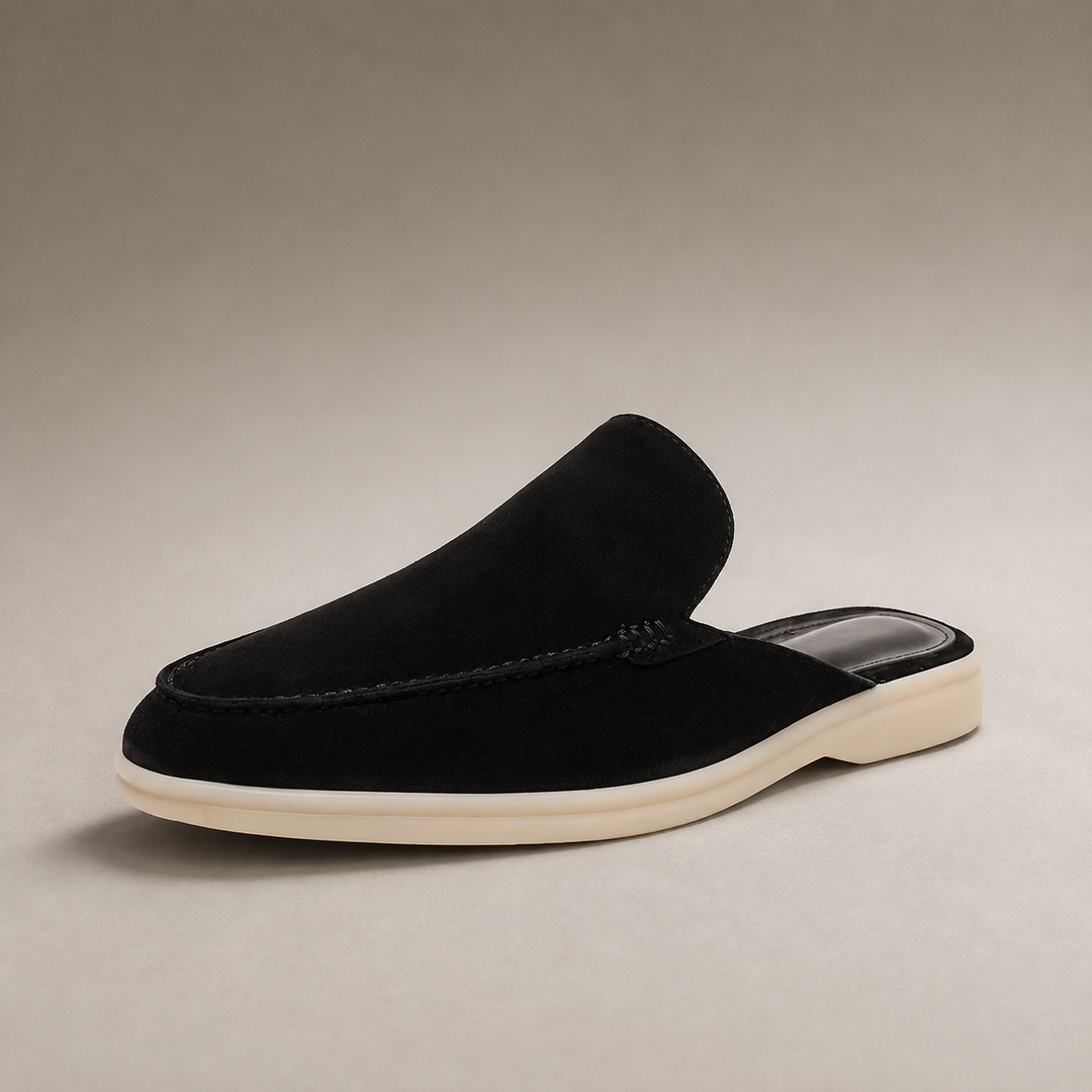 Sanremo Suede Backless Loafer Mule