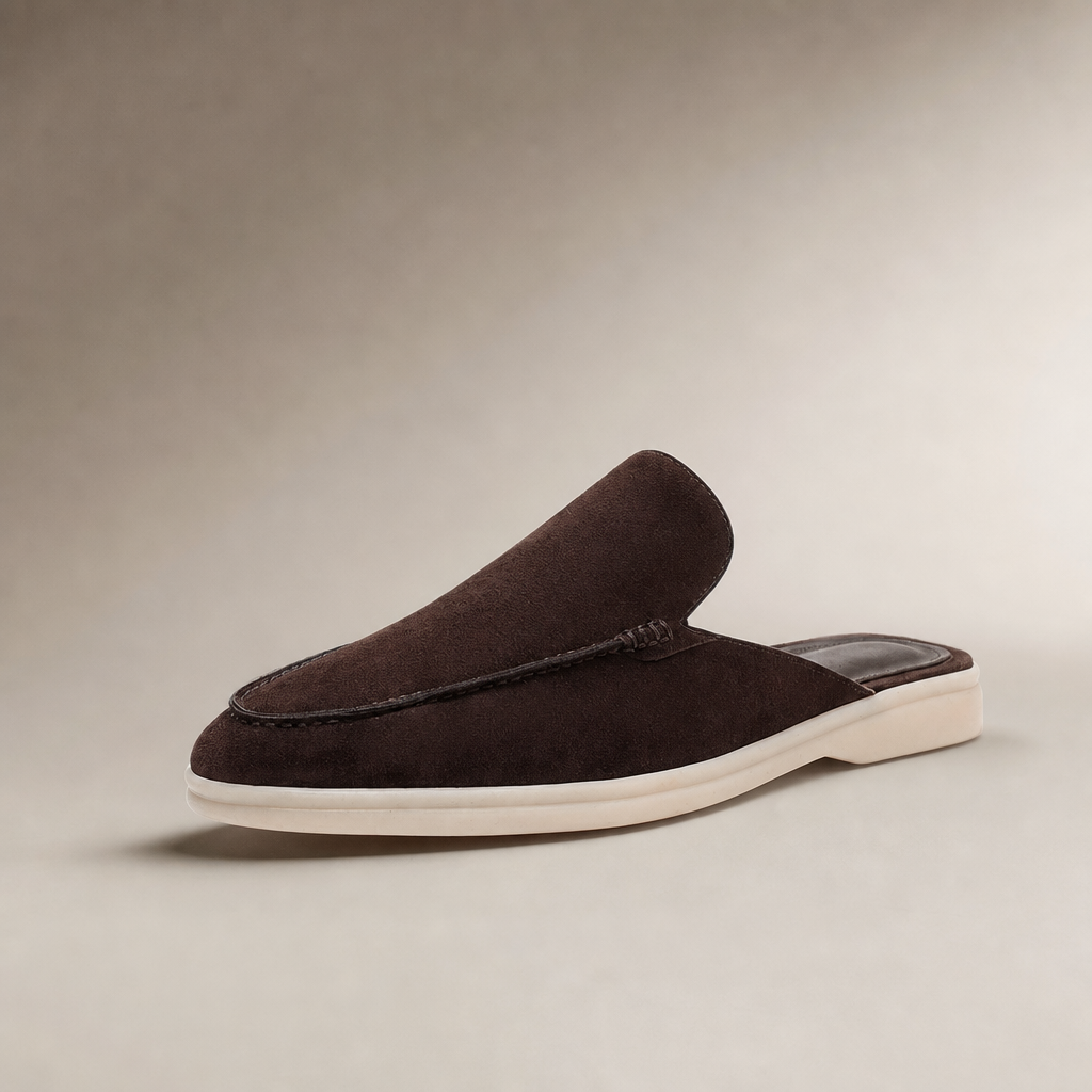 Sanremo Suede Backless Loafer Mule