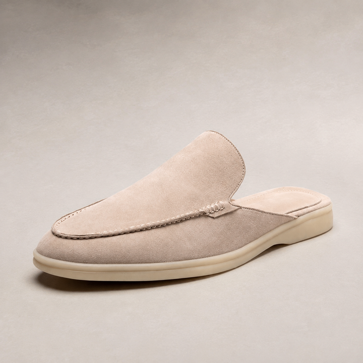 Sanremo Suede Backless Loafer Mule