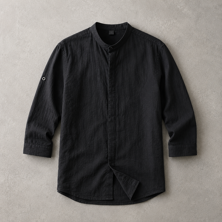 Truro Band Collar Three Quarter Sleeve Shirt