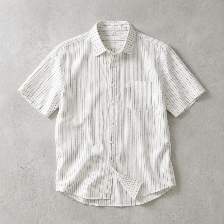 Cadiz Textured Stripe Short Sleeve Shirt