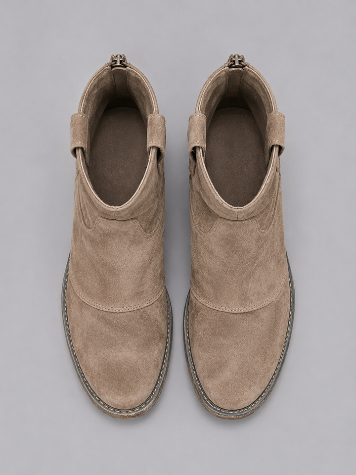 Women’s Suede Look Cowboy Ankle Boots