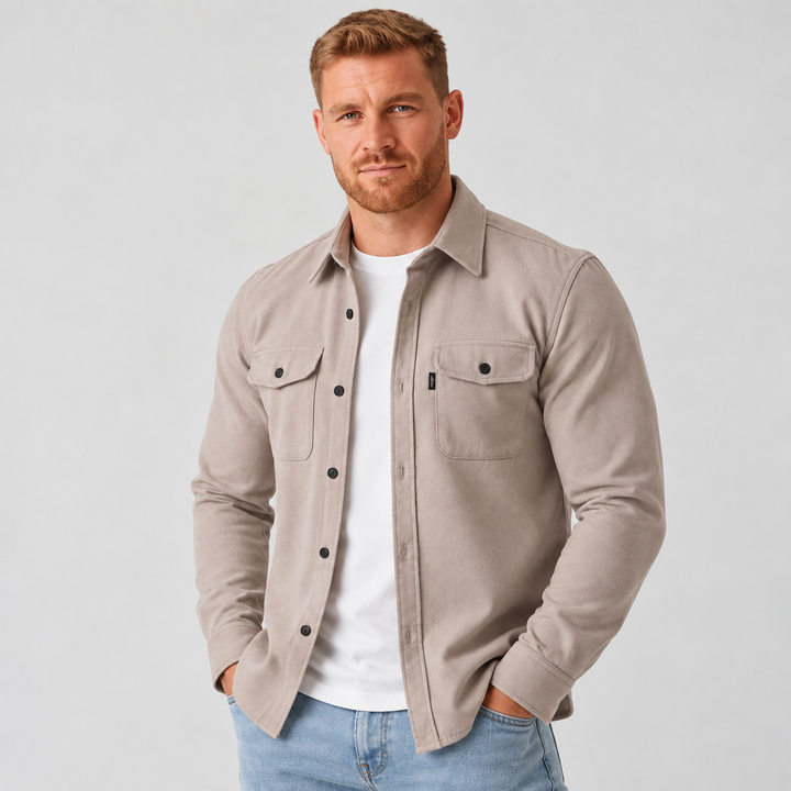 Stylish Men's Overshirt with Practical Chest Pockets