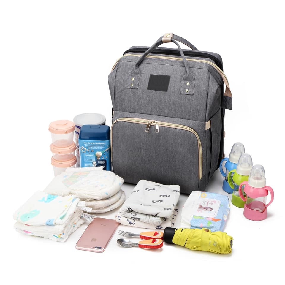 BabyNest™ 3-in-1 Diaper Backpack with Travel Bed