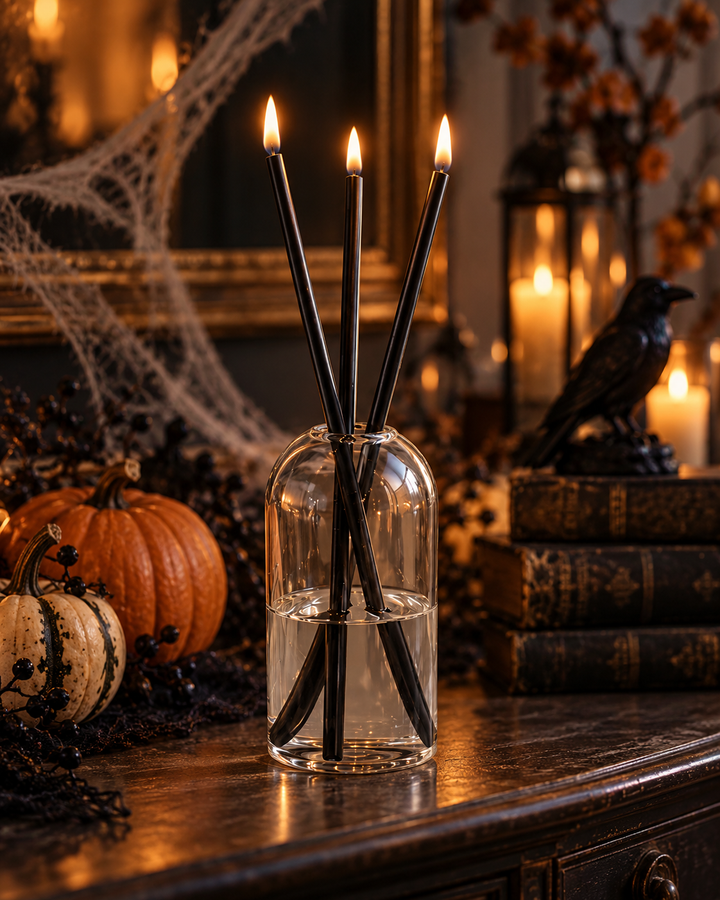 Halloween Refillable Glass Oil Candles