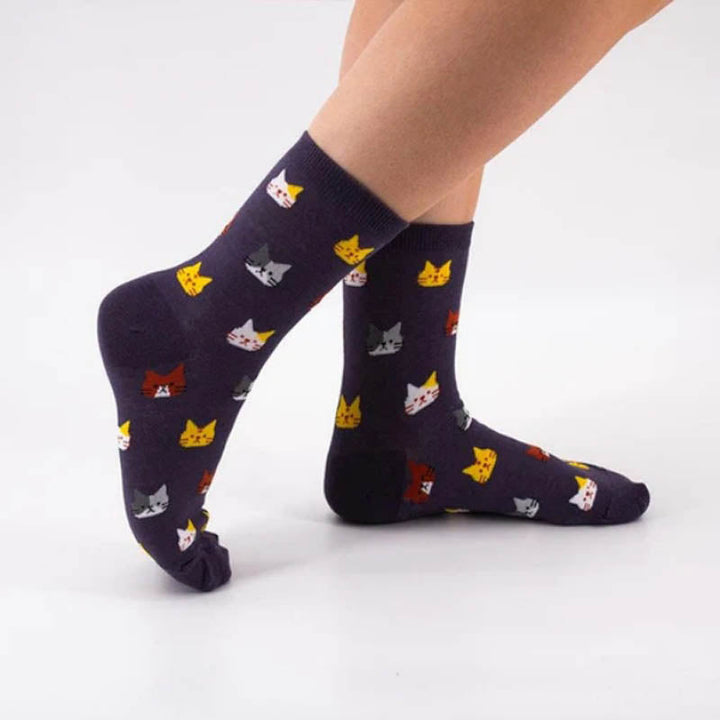 Casual Cat Print Socks