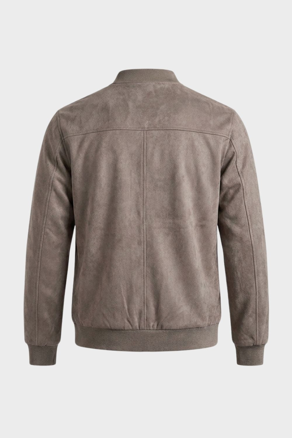 Men's Jacket with Zipper and Stand-Up Collar