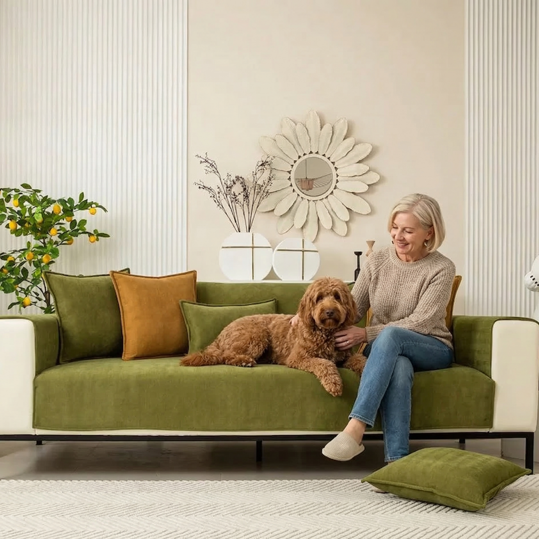 Pet-Friendly Sofa Cover with Non-Slip Bottom - Scratch Resistant & Stain-Proof