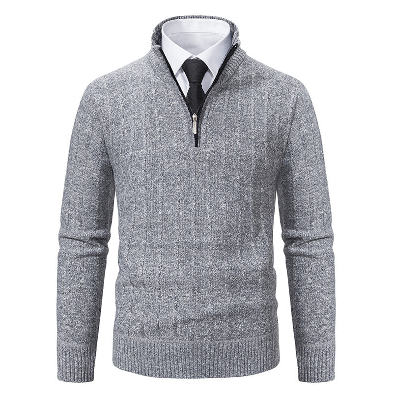 Men's Troyer | Cable Knit & Stand-Up Collar