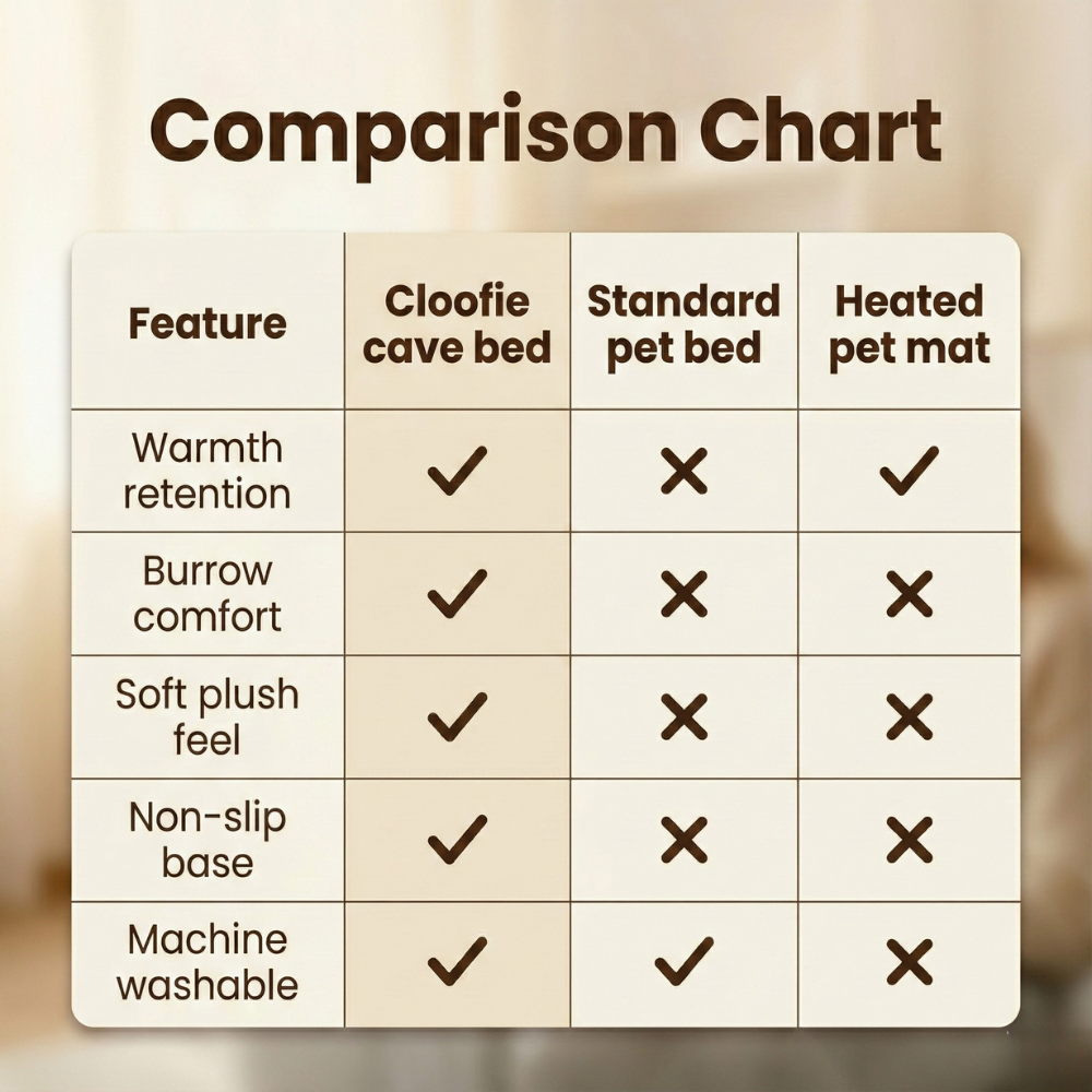 Cloofie Plush Cave Bed for Cats, Semi-Enclosed - Elena Harper