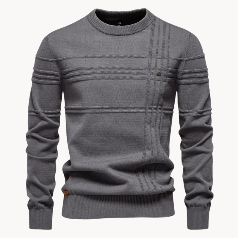 Men's Check Pattern Knitwear - Elena Harper