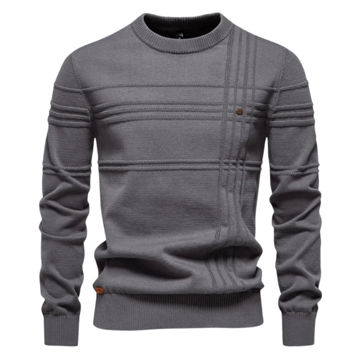Ionel Crosshatch Crew Neck Sweater - Elena Harper