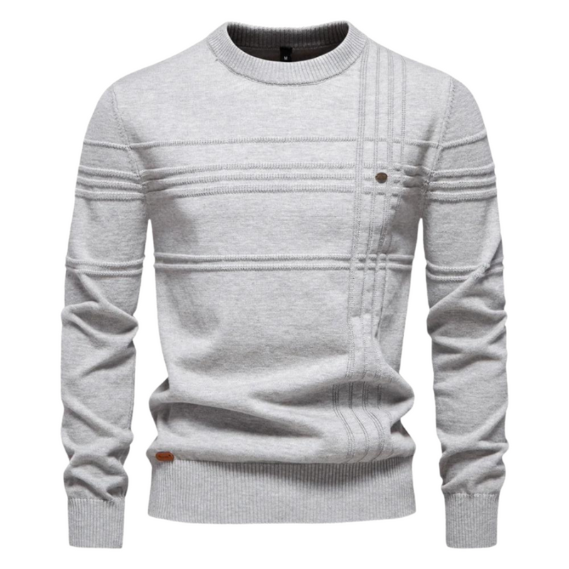 Ionel Crosshatch Crew Neck Sweater - Elena Harper