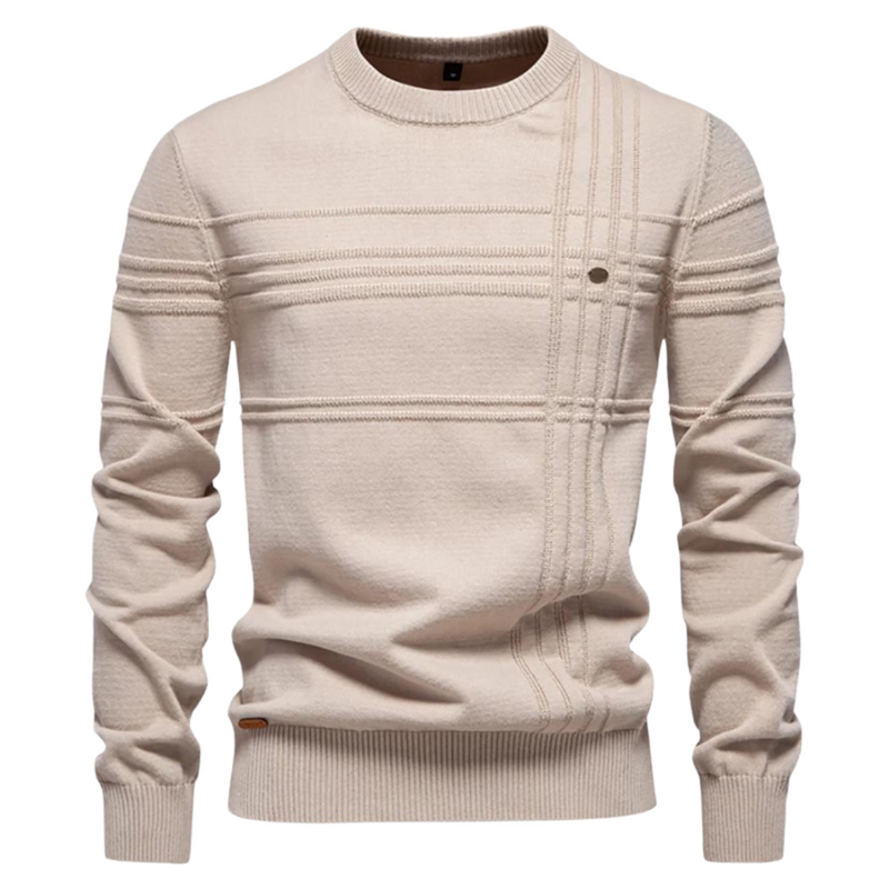 Ionel Crosshatch Crew Neck Sweater - Elena Harper