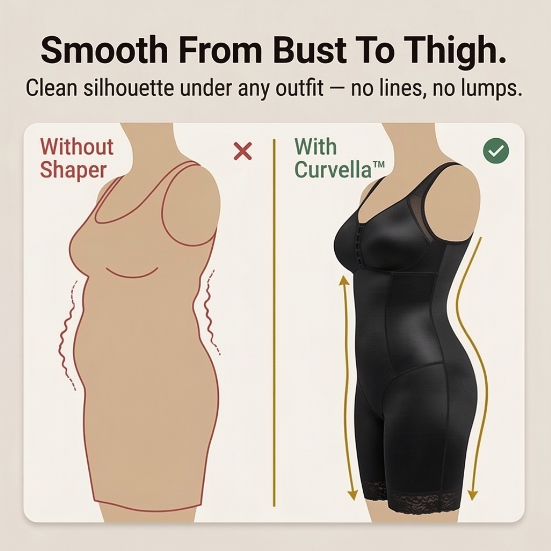 Curvella Full Body Shaper Bodysuit with Built In Bra - Elena Harper