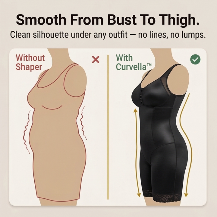 Curvella Full Body Shaper Bodysuit with Built In Bra - Elena Harper