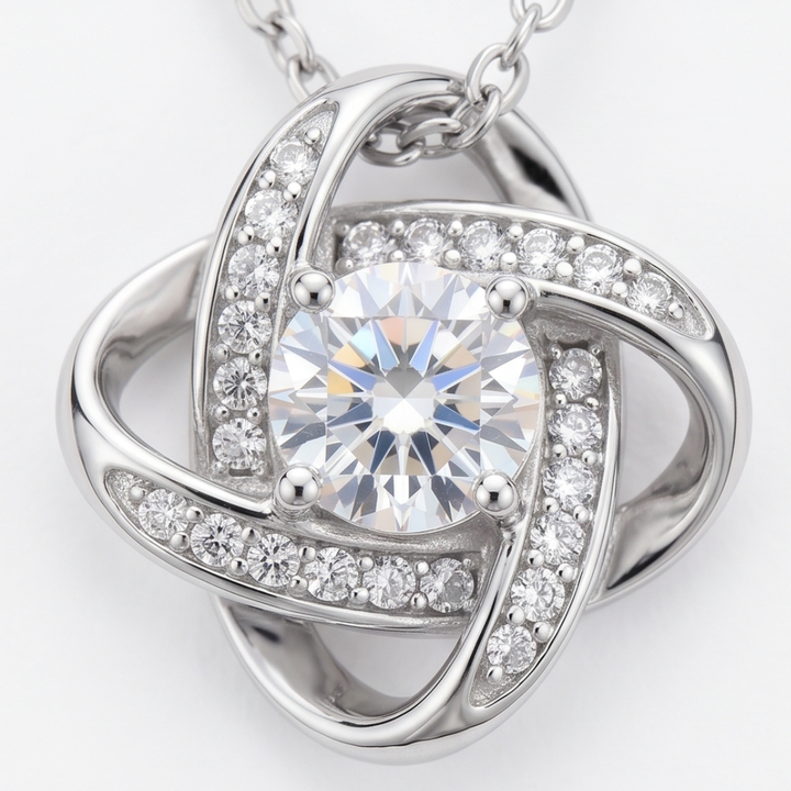 Adoria "To My Daughter" love knot necklace gift set, view 6 - Elena Harper