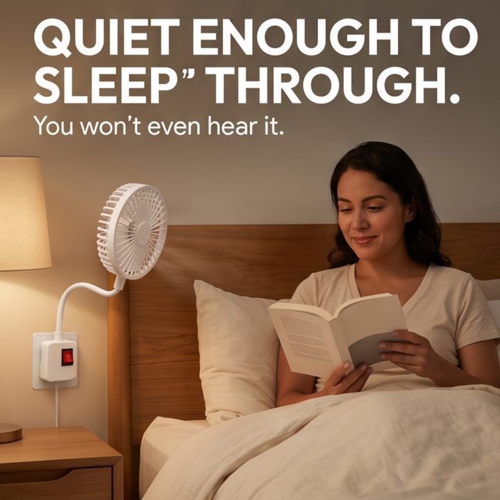 Breezely Plug-In Mini Fan with Flexible Neck - Elena Harper