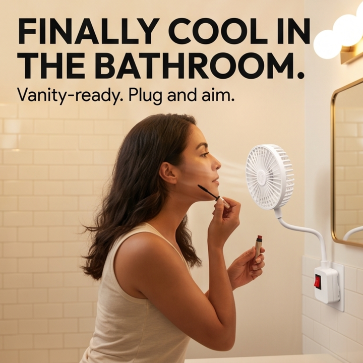 Breezely Plug-In Mini Fan with Flexible Neck - Elena Harper