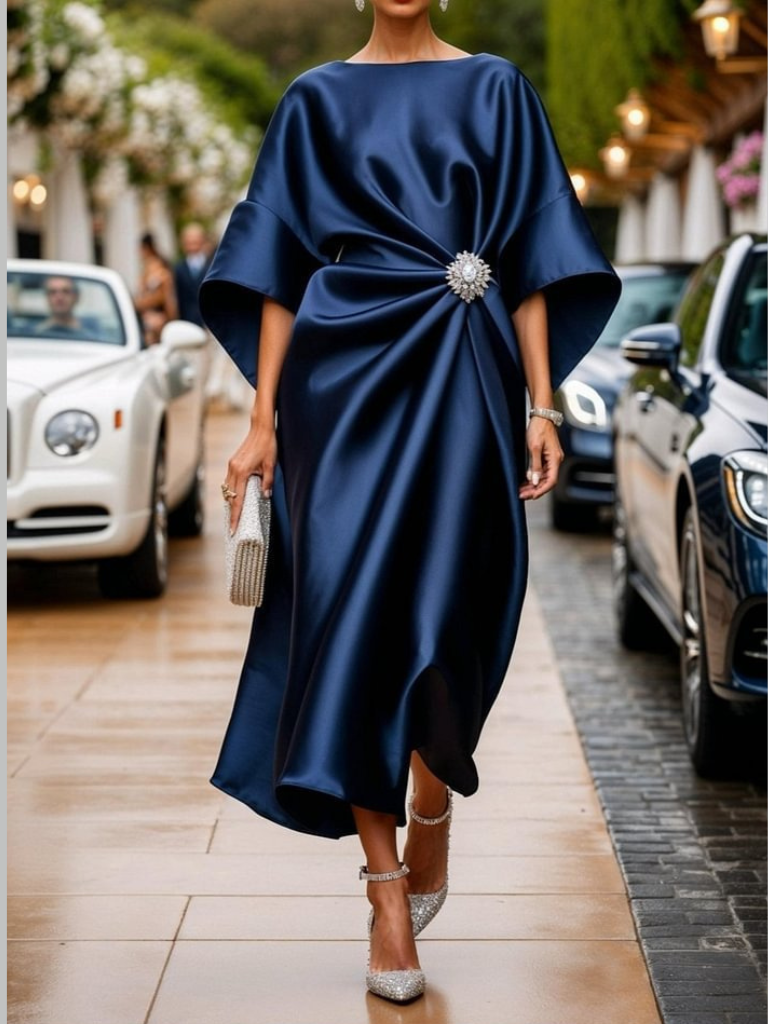 ELEGANT SATIN DRESS MARIS
