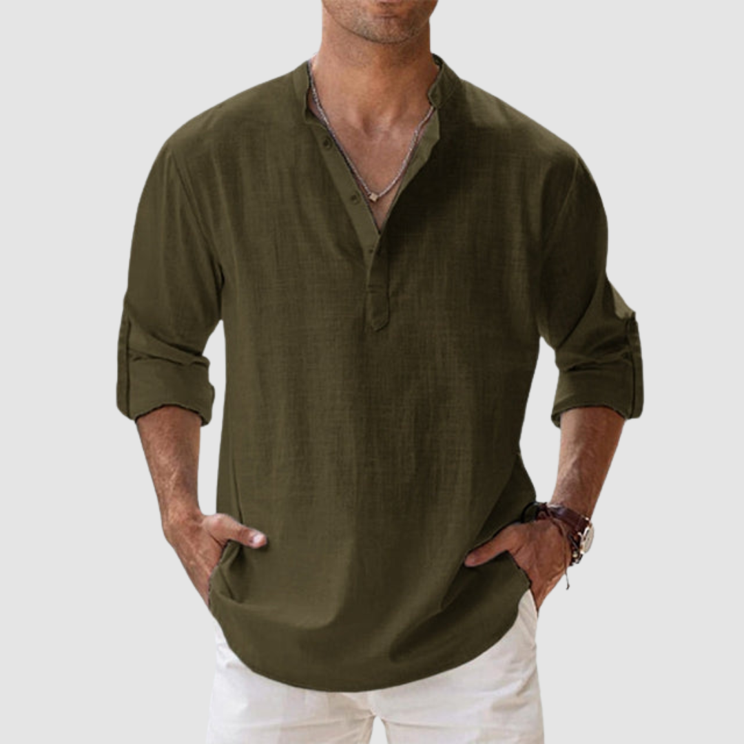 Lewis Breathable Linen Shirt - Elena Harper