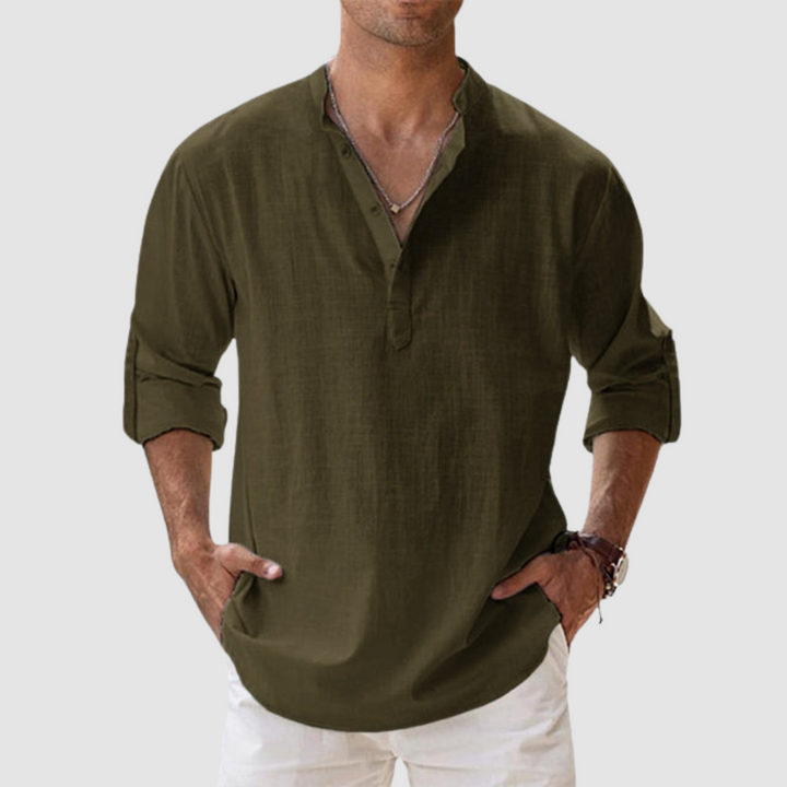 Lewis Breathable Linen Shirt - Elena Harper