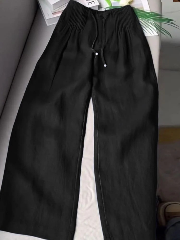 ARLETTE – PLEATED LINEN COMFORT FIT PANTS