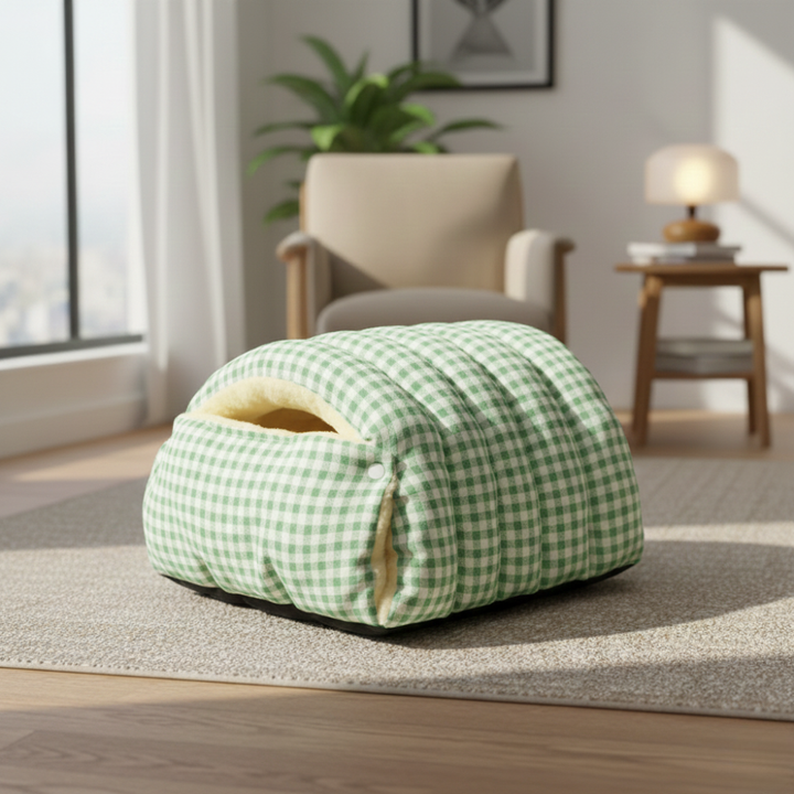Cavina Plush Half-Dome Cave Bed for Cats - Elena Harper