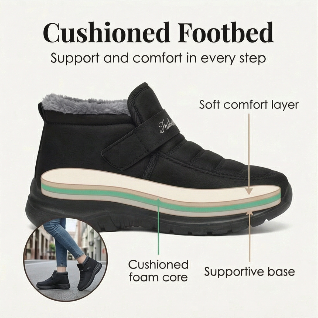 Cozara Fur Lined Slip On Winter Boots - Elena Harper