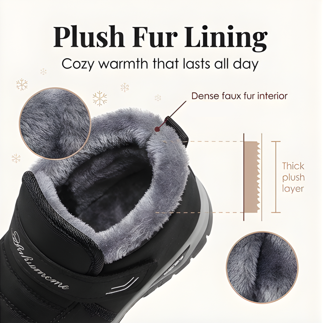 Cozara Fur Lined Slip On Winter Boots - Elena Harper