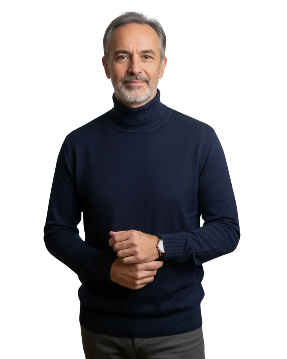 LAURENT MONACO | MEN'S ROLL NECK KNIT SWEATER