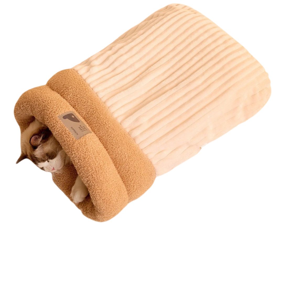 Comfortable Cat Sleeping Bag - Cozy Pet Hideaway Bed