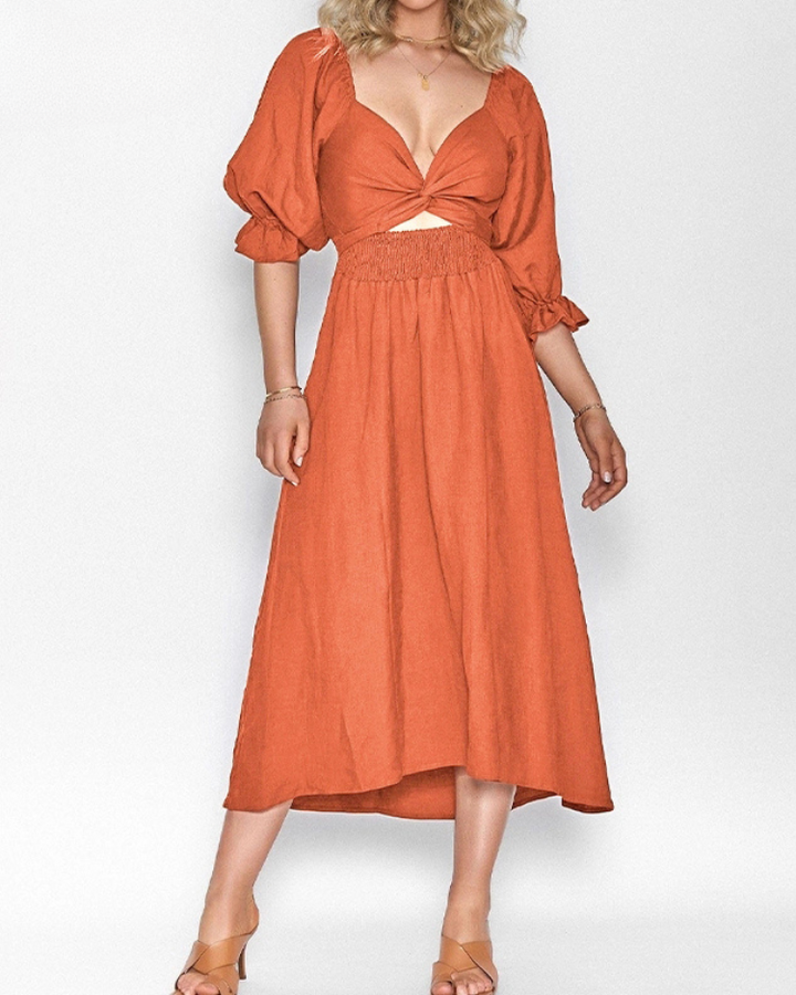 Ophelia - Sleeve Midi Dress