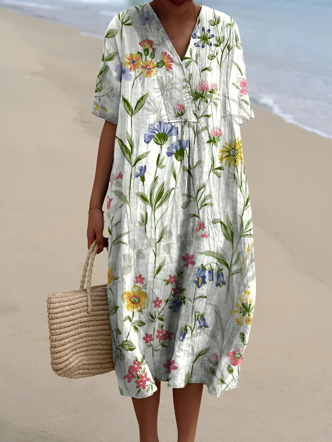 Charmante Printed Summer Breeze Dress - Elena Harper