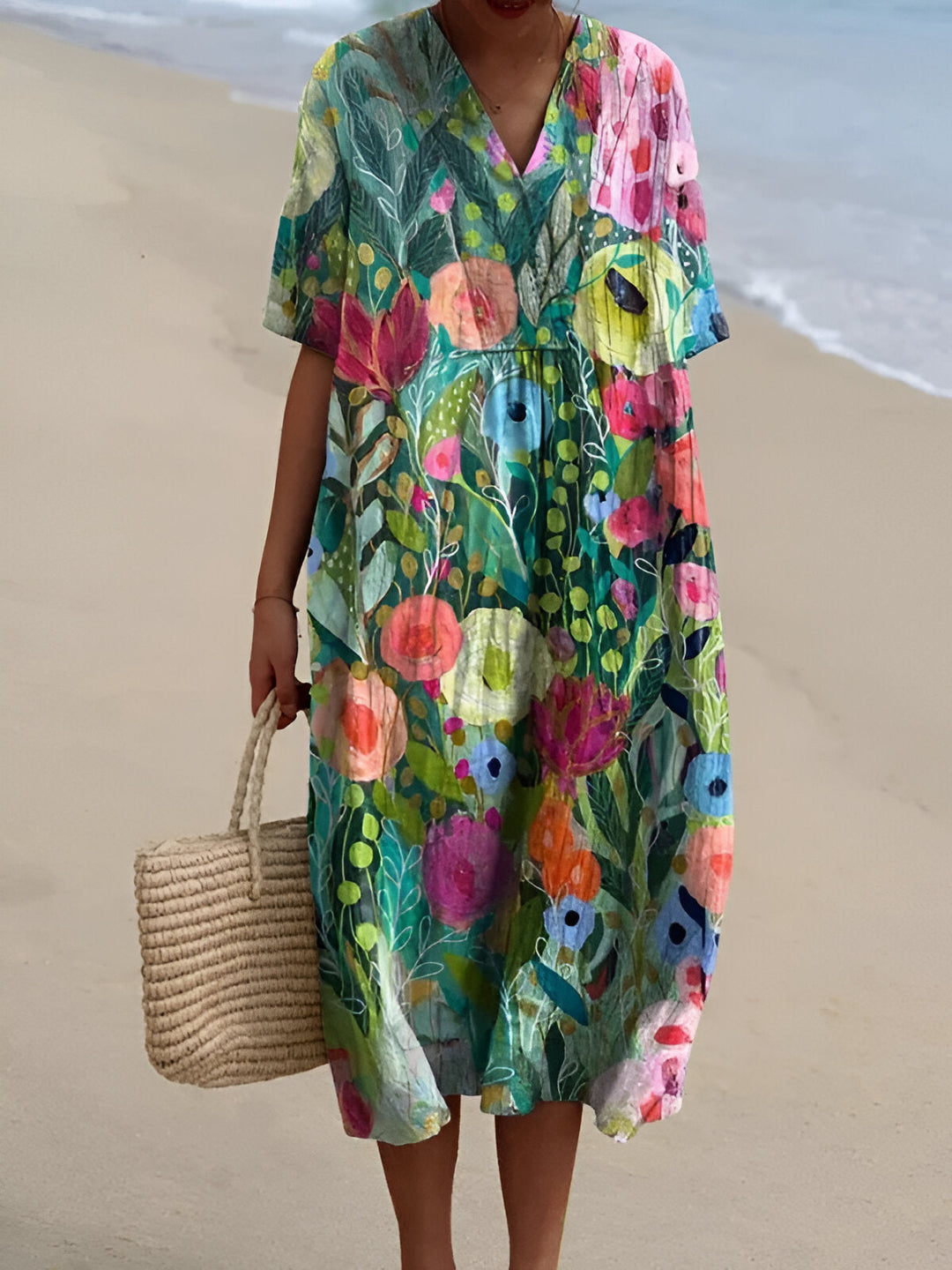 Arelle Summer Breeze Printed Dress - Elena Harper