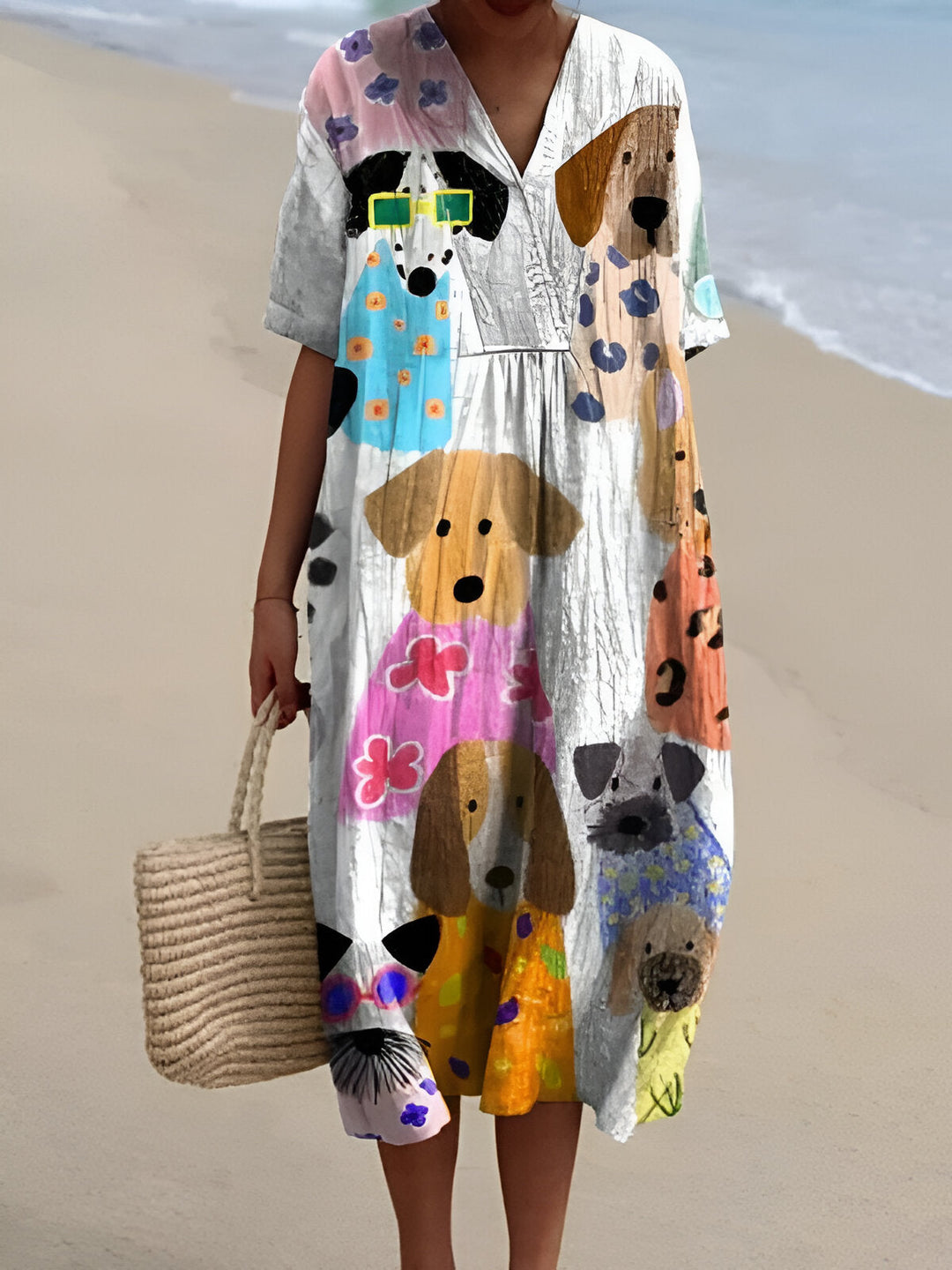 Roberta Printed Summer Breeze Dress - Elena Harper