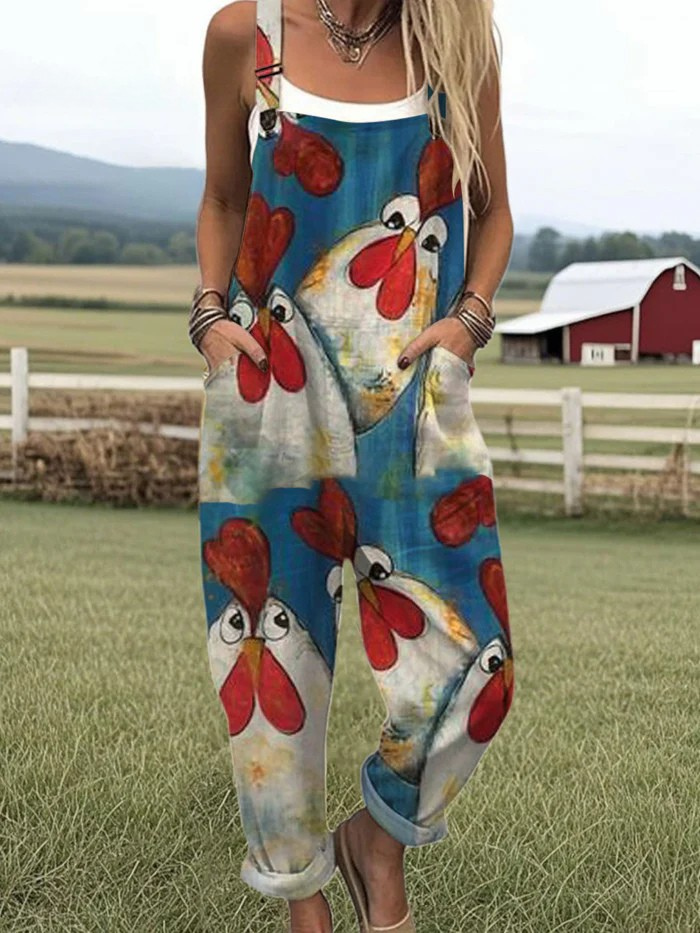 Cluckin’ Cute Jumpsuit - Elena Harper