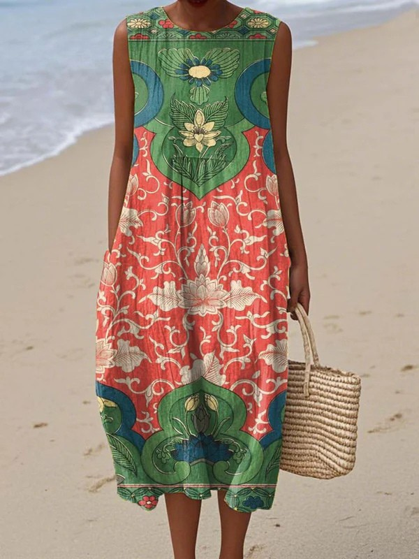 Vera Bohemian Midi Dress - Elena Harper