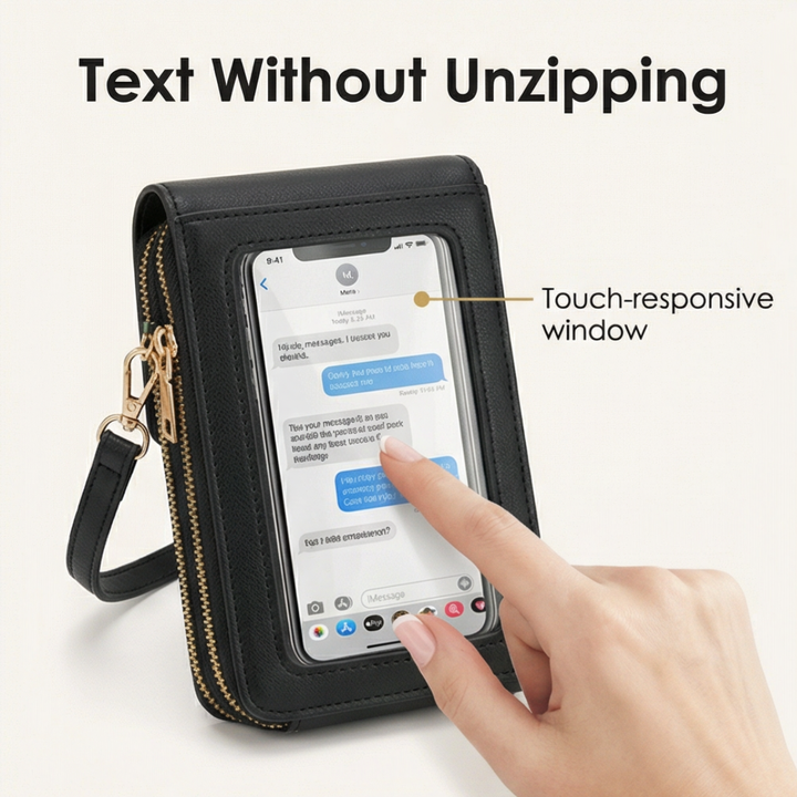 Carrara Touch through crossbody phone purse - Elena Harper