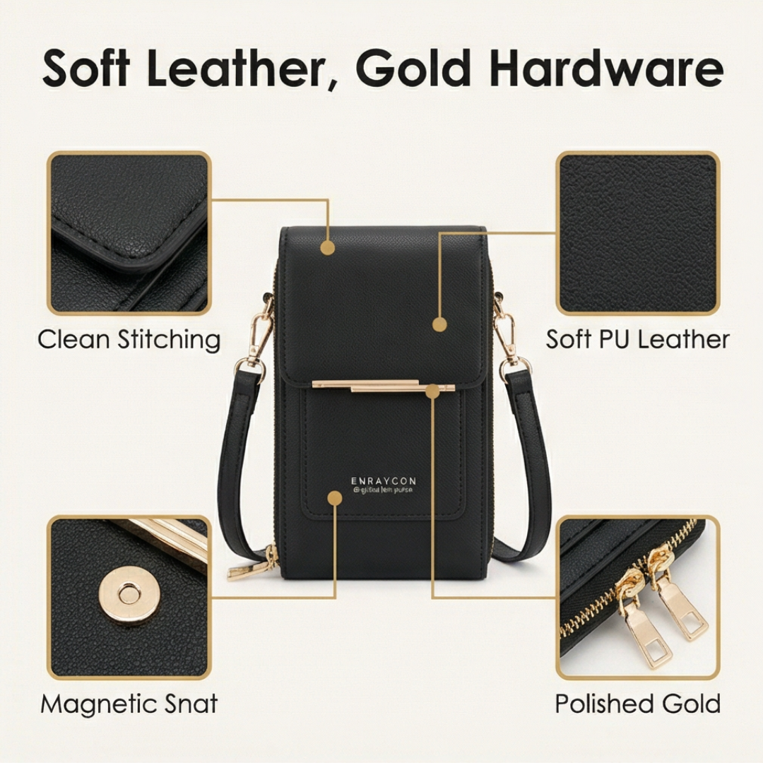 Carrara Touch through crossbody phone purse - Elena Harper
