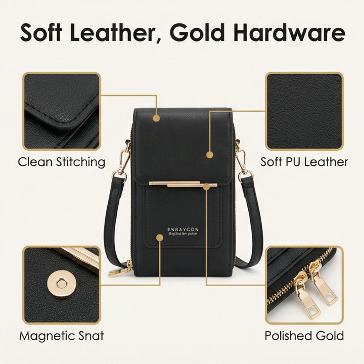 Carrara Touch through crossbody phone purse - Elena Harper