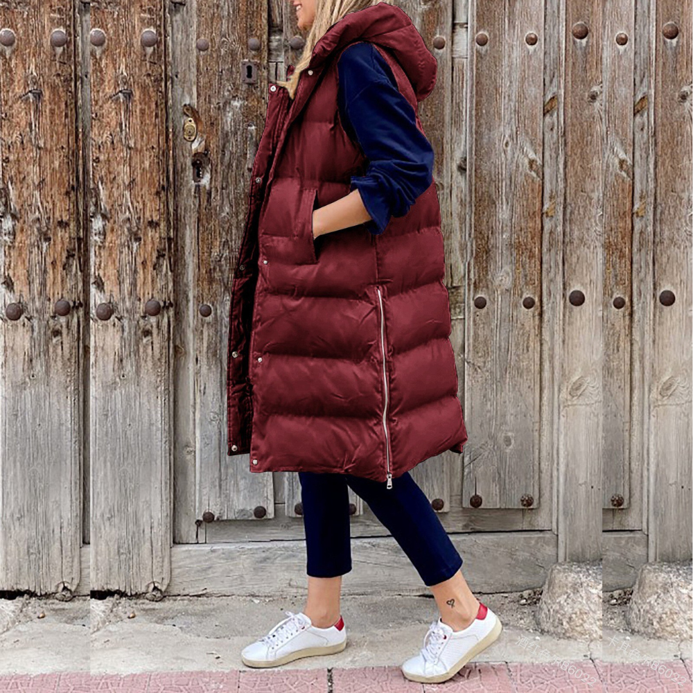 Sandrine - Elegant Long Sleeveless Down Jacket