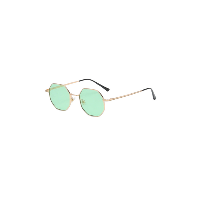 Women's Money Sunglasses - Metal Polygonal Summer Shades