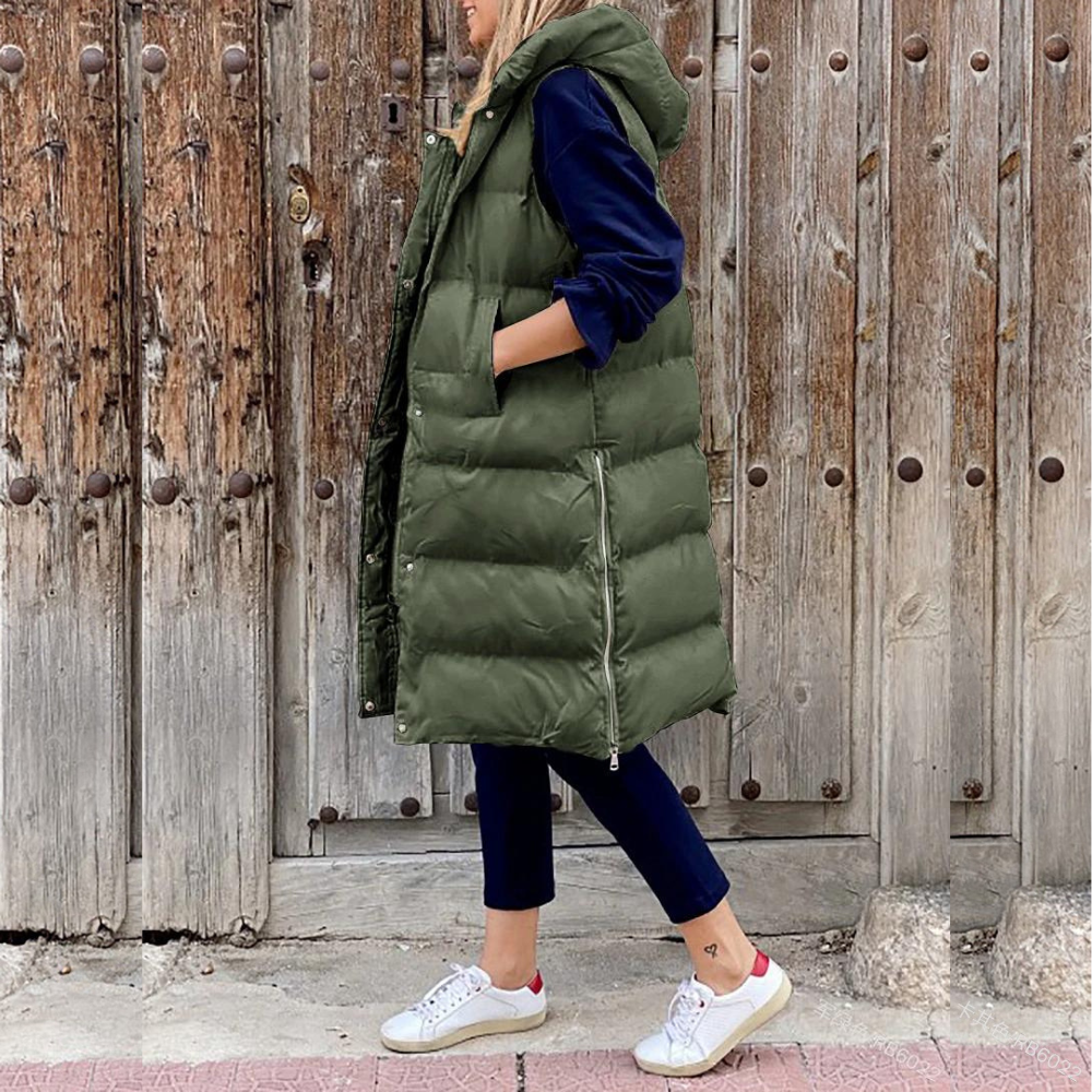 Sandrine - Elegant Long Sleeveless Down Jacket