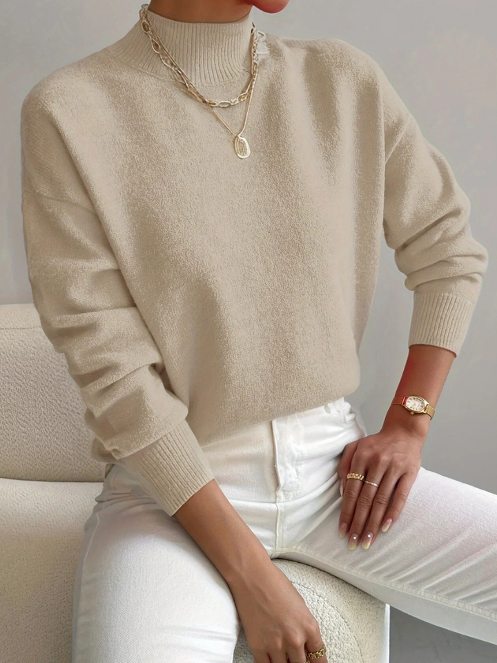 Colletta | High Neck Sweater with Classic Cut and Long Sleeves for Women