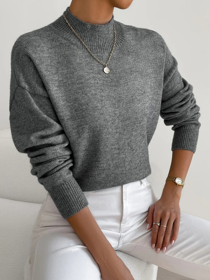 Colletta | High Neck Sweater with Classic Cut and Long Sleeves for Women