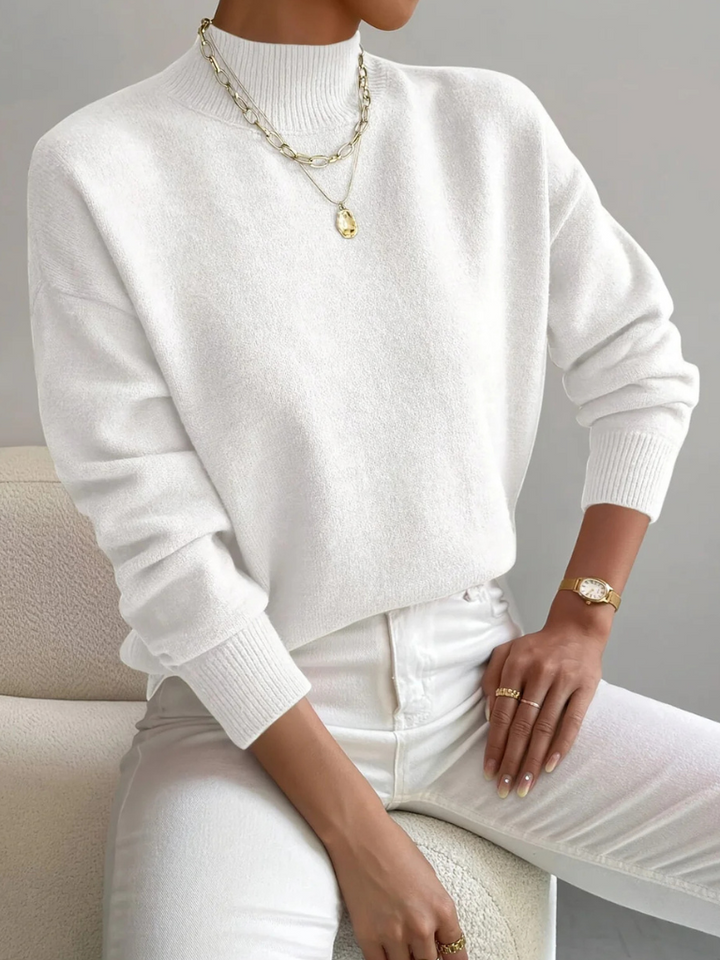 Colletta | High Neck Sweater with Classic Cut and Long Sleeves for Women