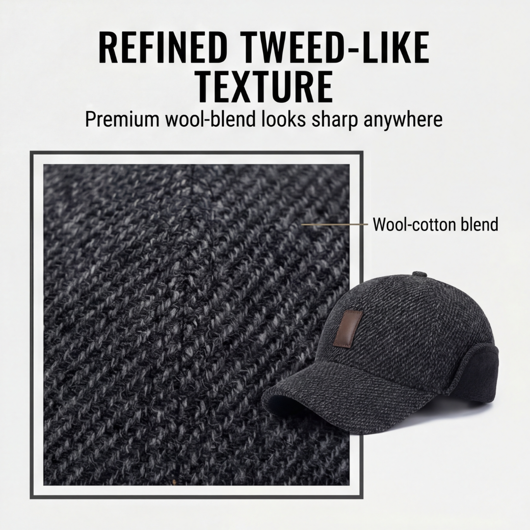 Coldguard Fleece lined winter baseball cap with ear flaps - Elena Harper